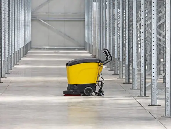 Picture of Sweeper Machine used for cleaning hardfloor surfaces