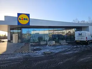 Lidl Supermarket Post Builders Clean completed by SE Commercial Services.