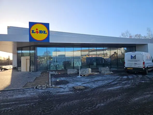 Lidl Supermarket Post Builders Clean completed by SE Commercial Services.