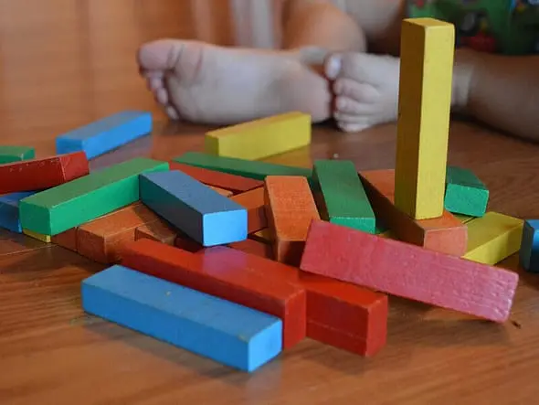 Blocks in nursery setting